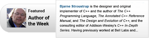 Featured Author of the Week: Bjarne Stroustrup