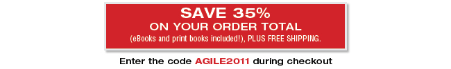Save 35% on Agile books
