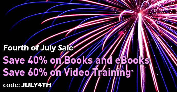 Save up to 60% in the Fourth of July Sale from Peachpit