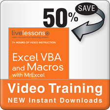 Excel VBA and Macros with MrExcel LiveLessons (Video Training)