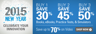 Save up to 50% in the New Year's Sale from Pearson IT Certification