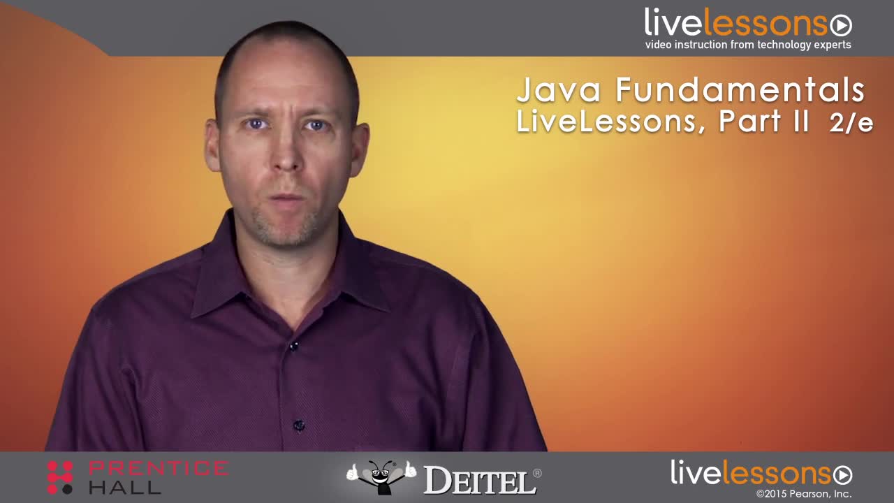 Java Fundamentals LiveLessons Part II of IV (Video Training)