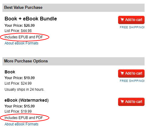 eBook purchase options