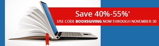 Booksgiving: Buy 1, save 40% or buy 2+, save 55% on eligible books & eBooks* through November 30 with code BOOKSGIVING