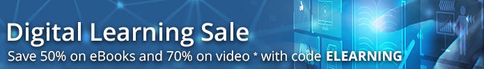 Save 50% on eBooks and 70% on video now through June 30* with discount code ELEARNING