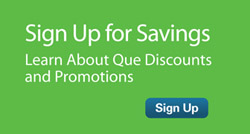 Sign up for special offers from Que