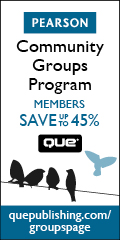 Que Publishing User Group logo: 120x240