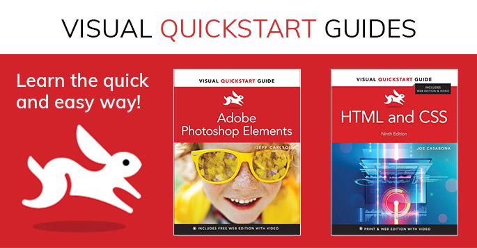 Save 35% on new Visual QuickStart Series guides with discount code VQS